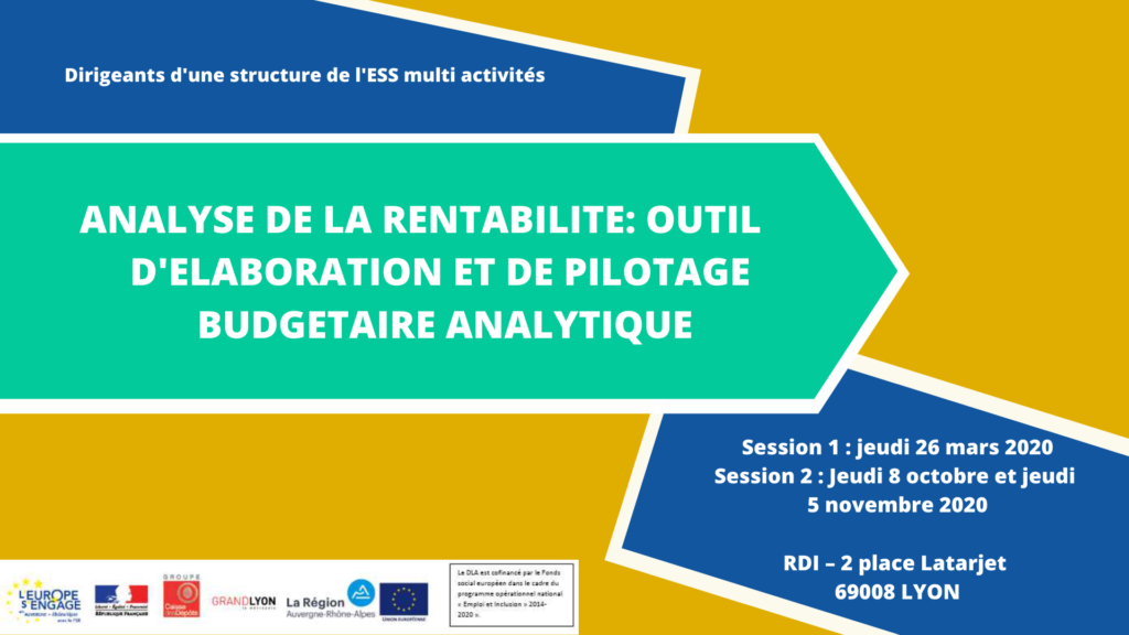 Atelier DLA - Analyse de la rentabilité : Outil d'élaboration et de pilotage budgétaire analytique